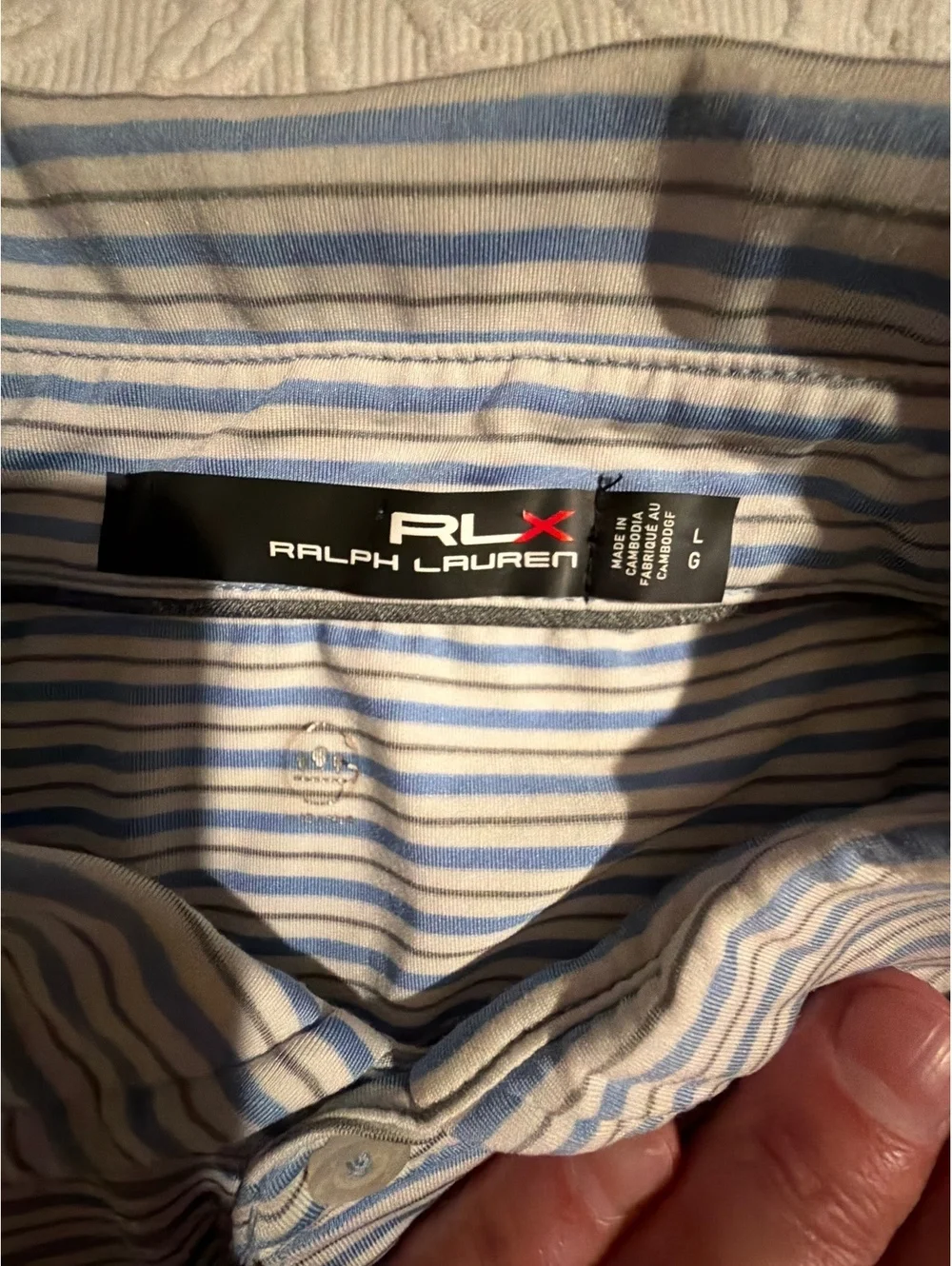 RLX Ralph Lauren Striped Polo Shirt Large